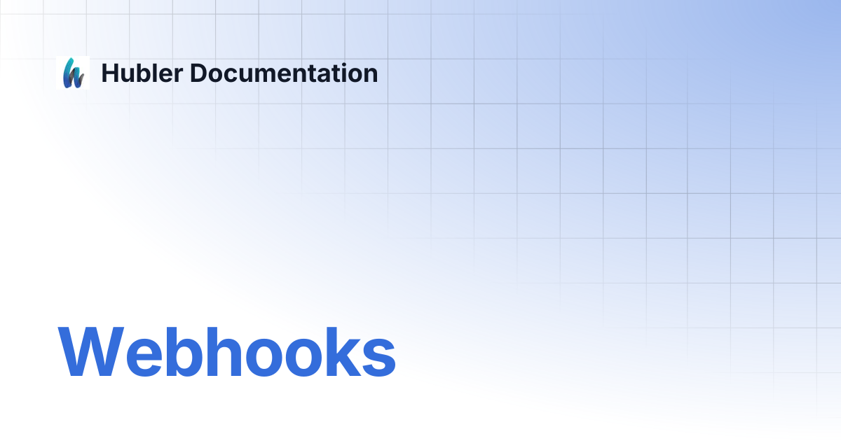 Webhooks | Hubler Documentation